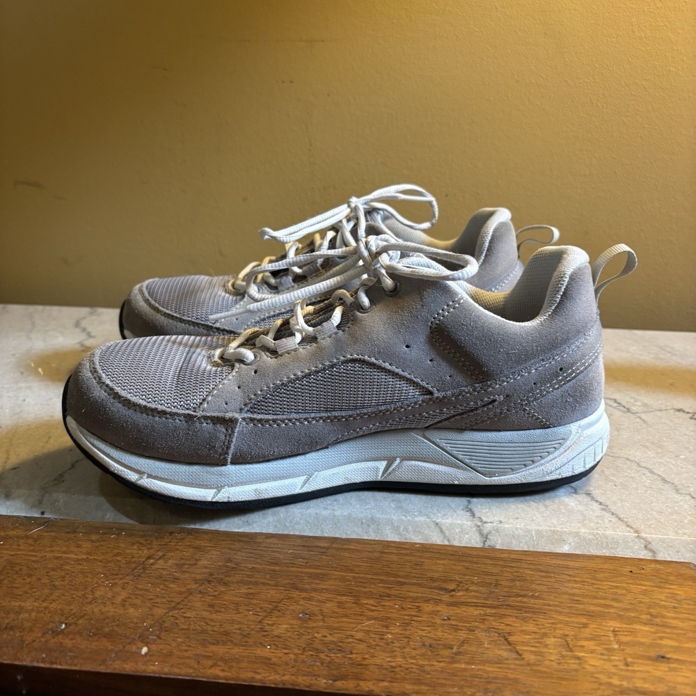 Ll Bean Womens Sneakers Size 9 Gray Suede Mesh Breathable Athletic Walking Shoes